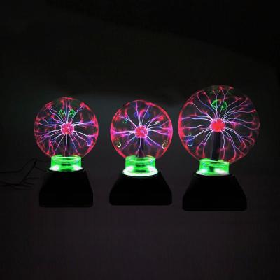 China Modern Novelty Lighting Magic Plasma Ball 3/4/5/6 Inch Night Light Lava Lamp Decor Table Lights Christmas Kids Gift Glass for sale