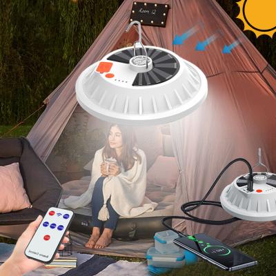 China Portable Led Camping Solar Light Portable Solar Power Rechargeable LED Lantern Flashlight Camping Lantern Lamp Tent Solar Power Bank For Portable Lighting for sale