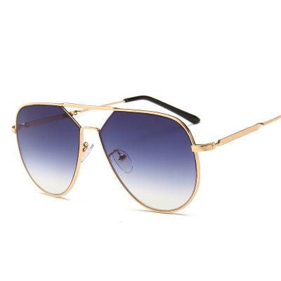 China Punk Pilot Sunglasses 2020 Retro Pilot Sunglasses 2020 Luxury Gradient Metal Sunglass Big For Men Pilot for sale