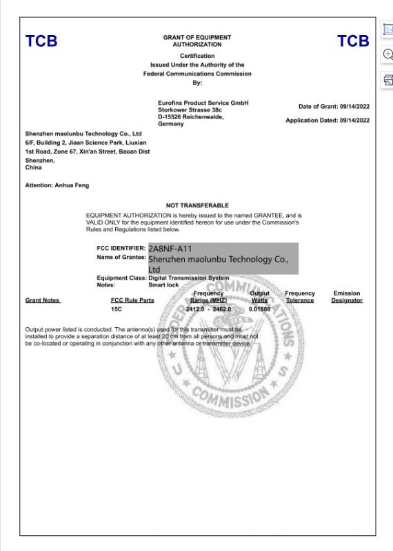 FCC - Shenzhen Navicat Technology Co., Limited