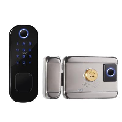 China 150 mm Smart Deadbolt Türschloss Breite Anpassungsfähigkeit Doppelter Fingerabdruck zu verkaufen