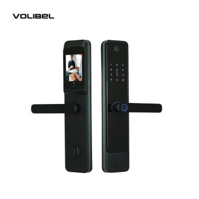 China Smart Home Password Wifi Tuya App Afstandsbediening Vingerafdruk Smart Door Lock Met Camera Te koop