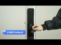 Type-C Charging Smart Door Lock Tuya App Remote Control with Fingerprint Camera