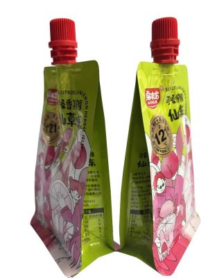 Cina 258g Printed Retort Flat Bottom Spout Pouch Sterilization Juice Packaging Pouch in vendita