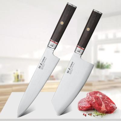 China Sustainable Custom Swedish Steel Chef Knife Kitchen Set from Sandvik 14C28N for sale