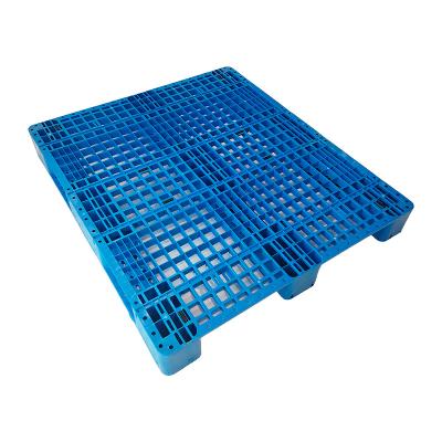 China 1200*1000*150mm Non-slip Design Heavy Duty Single Sided HDPE Three Runners Grid Single Sided Plastic Pallet for sale