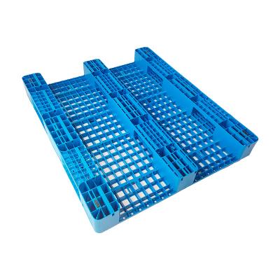 China Wholesale Single Faced Customized Good Quality Three Runners Recycled Plastic HDPE Grid Heavy Duty Stackable Pallet for sale