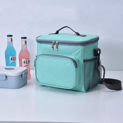 China Custom Made Waterproof Lunch Tote Cooler Bag Logo Waterproof Oxford Soft Thermal Insulation for Office Food and Picnic for sale