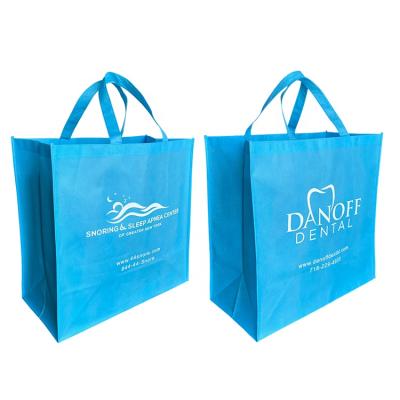 China Large Custom Reusable Shopping Bag Eco Friendly Tote Grocery Bag With Logo Eco Friendly Promotional Non Woven for sale