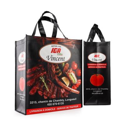 China China Manufacturer Factory Eco-friendly Reusable Laminated Non Woven Shopping Bag For Grocery for sale