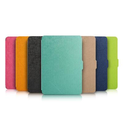 China Ultra Thin Fin Cover for Amazon Kindle Paperwhite, PU Leather Smart Magnetic Case for Kindle Paperwhite 6