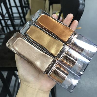 China Sunscreen Brown Highlighter Packaging Square 3 Colors Pigment Makeup Body Highlighter Oil for sale