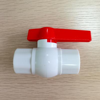 China Light Weight Thickened Internal Threaded Plug Welding Upvc PVC Plastic Ball Valve for sale