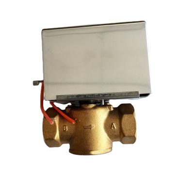 China HVAC FCU Fan Normally Closed Coil Electric Air Conditioning Switch Three Way Brass Water Balance Valve for sale