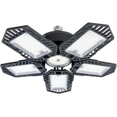 China New Warehouse Garage Ceiling Light 60w Deformable Led Garage Light With 3 Adjustable Panels for sale