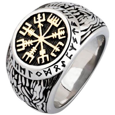 China Stainless Steel Viking Ring For Men Vintage Ethnic Gothic Ring For Sale Jewelry for sale