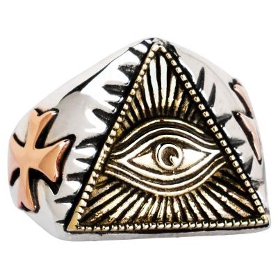 China Fine Polish Devil's Eye Silver Mygrillz Eye Jewelry Omniscient Ring 925 Ring For Men Omniscient for sale