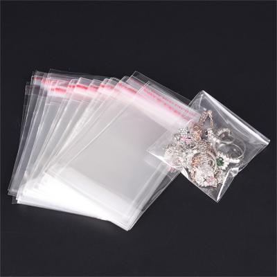 China 1000pcs Thick Clear Safety 6x17cm Self Adhesive Cellophane Packing Poly Transparent Sealing Plastic Resealable Bags for sale