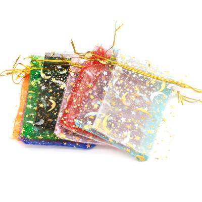 China Multi-size Daily Custom Colorful Candy Sheer Organza Bags Clear Plastic Packaging Gift Jewelry Pouch Drawstring for sale