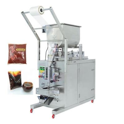 China Automatic Food Sauce Meat Paste Cold Convenient Pouch Filling Tight Sealing Packaging Machine For Packing Liquid Sauces for sale