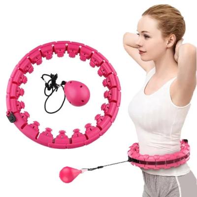 China Smart Detachable Polynesian Dance Ring Waist Training Hula Hoops Boby Building Adjustable 18~24 Sections for Indoor Adults for sale