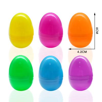 China Egg Shaped 6*4.2cm Plastic Empty Toy Eggshell Capsule Kids Toys for sale