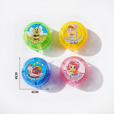 China 4CM Yoyo Cheap Plastic Classic Children's Toys Transparent Yo-yo Toys For Children for sale