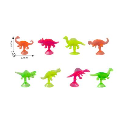 China Mini Toy Promotional Soft Plastic Small Dinosaur Action Figure With Sucker For Capsule Gift for sale