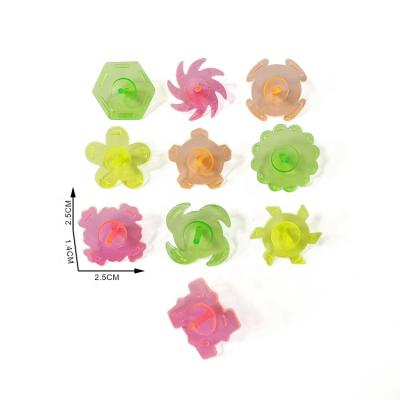 China 3D MODEL 10 Models Mini Spinning Top Plastic Promotional Giveaways Snack Toys for sale