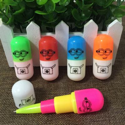 China Pen Promotion Giveaway Cheap Promotional Pill Shaped Magic Pen For School Children for sale