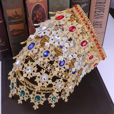 China Crystal Rhinestone Luxury Bridal Hair Accessories Tiaras And Crowns With Rhinestones And Crystal Women For Wedding for sale