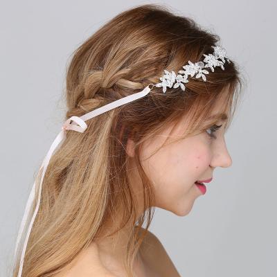 China Bridal Headpiece Bridal Wedding Handmade Headband Headdress Princess Hair Accessories 28*2CM for sale