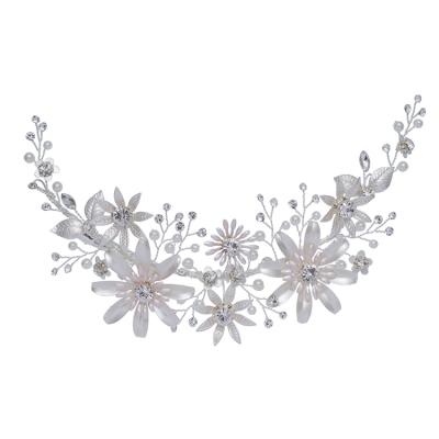 China Eco-friendly Wholesale Rhinestone Girls Hair Accessory Women Bridal Hair Clip Flowery Wedding Hair Clip for sale