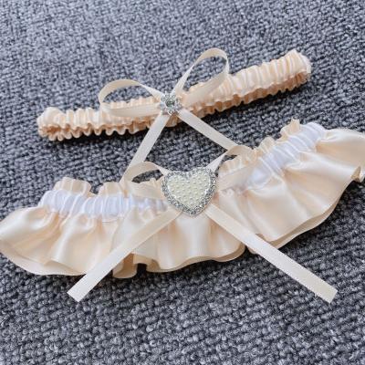 China Stretched Wedding Garter Lace Design Garter Thigh Lace Up Bridal Wedding Garter Garter Wedding Dress for sale