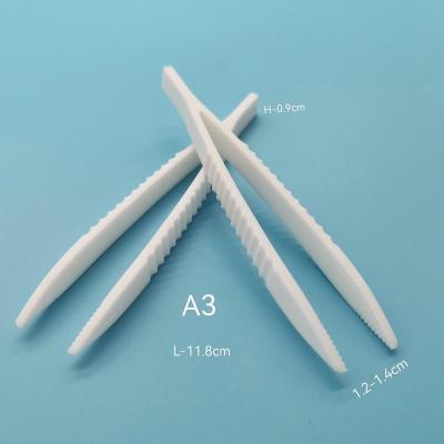 China L118mm Plastic Clip White Plastic Cleaner Sanitary Tweezers Small Plastic Clip for sale