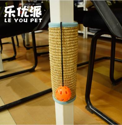 China Jiaxing Leyou Pet Cat Toys Sisal Cat Scratch Mat Sustainable Cat Scratcher for sale