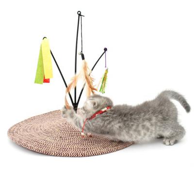 China New Leyou Viable Design Cat Scratcher Toys Sisal Cat Scratcher Cat Scratching Mat for sale