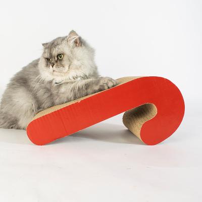 China Corrugated Paper Cat Scratcher Cardboard Pre-Christmas Sales Christmas Gifts 2 in 1 Cat Toys Christmas for sale