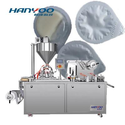 China Aluminum-Plastic Forming Filling Blister Sealing Packing Machine For Honey Ketchup Jam Coconut Oil zu verkaufen