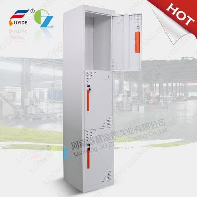 China single row 4 door steel locker for swimming pool, 1850x380X450mm,KD structure,RAL color for sale