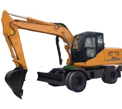 China Construction worksÂ   7ton Wheel Excavator Good Quality 7Ton 0.23m3 Hunter HT75W Wheel Excavator for sale