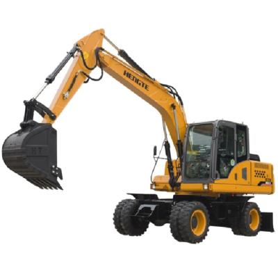 China Construction worksÂ   HENGTE 13ton Wheel Excavator HT145W Excavator 0.60 Bucket m3 for sale