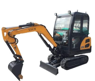 China Farms Mini Excavator Prices with Crawler Cabin XDEM JH18 2 Ton Excavator for Sale for sale