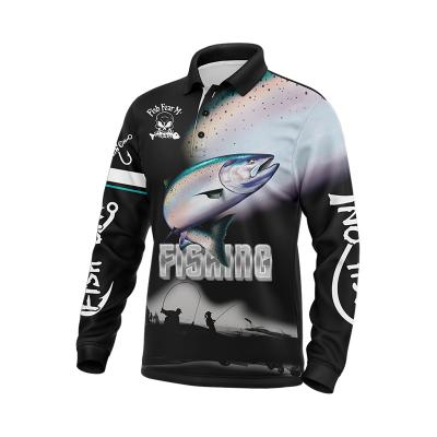 China Shirt Fishing Shirt Design Anti-UV Fishing Fish Fear Me Long Sleeve Protective UV Sublimation for sale