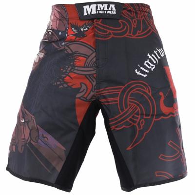 China Custom White NYLON POLYESTER / Polyester Sublimated Free Design Muttahida Majlis-e-Amal Combat Shorts for sale