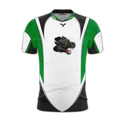 China E-sports Tank Top Mens V-Neck Lace Joint Sublimation Printed Polyester T-Shirts for sale