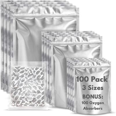 China Premount Storage Bag 100 Mylar Bags For Food Storage With Oxygen Gas Springs 300cc -1 x14 Gallon 3.5 Mil 10