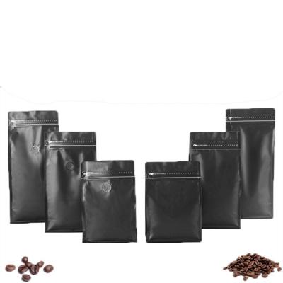 China High Quality Black Pet Treat Food 250g 500g 1kg Coffee/Tea/Nut/Cookie Snack Grade Packaging Bag Aluminum Foil Zipper Flat Bottom Bags for sale