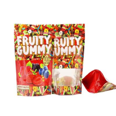 China Custom BIODEGRADABLE Food Packaging Zipper Seal Bag Stand Up Pouches Matt Stand Up Pouch Zipper Bags Candy Gummy Bear Bag for sale