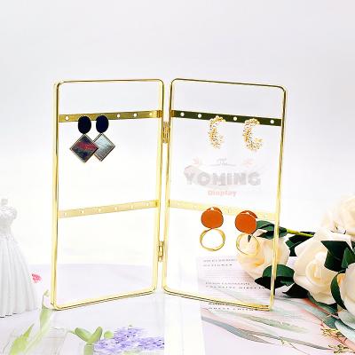 China New Store Display Home Decoration Design Earrings Necklace Display Props Gold Plated Good Metal Jewelry For Display Props For Jewelry Storage Rack for sale